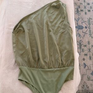 Cider Sage Green silk Bodysuit